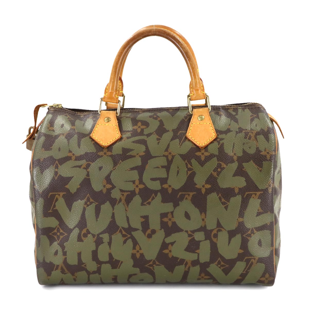 Monogram Graffiti Speedy 30 Hand Bag Khaki M92194 Purse