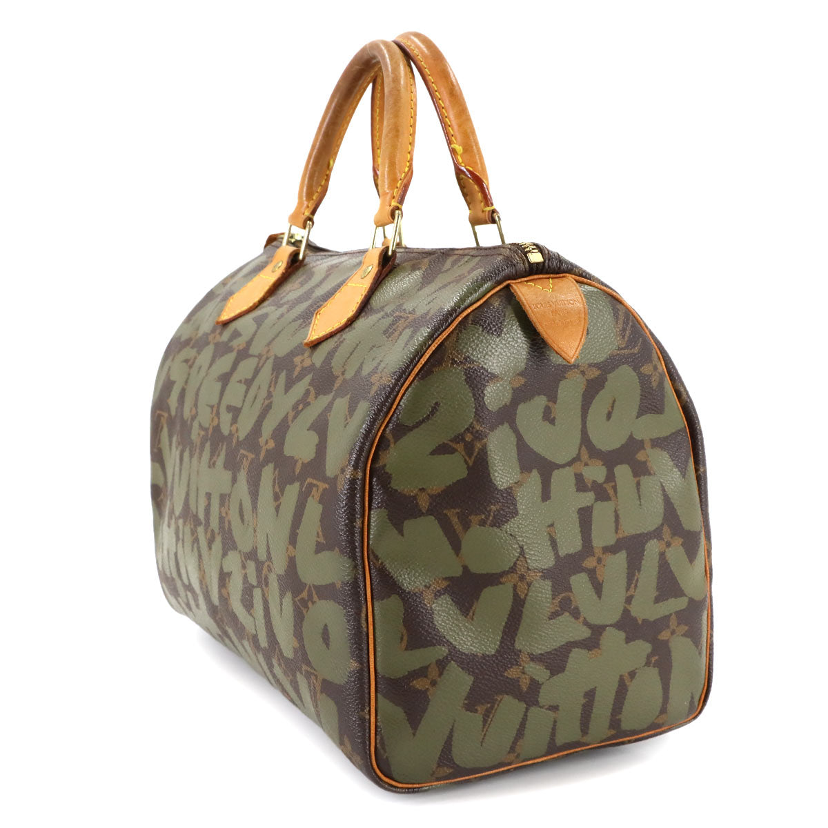 Monogram Graffiti Speedy 30 Hand Bag Khaki M92194 Purse
