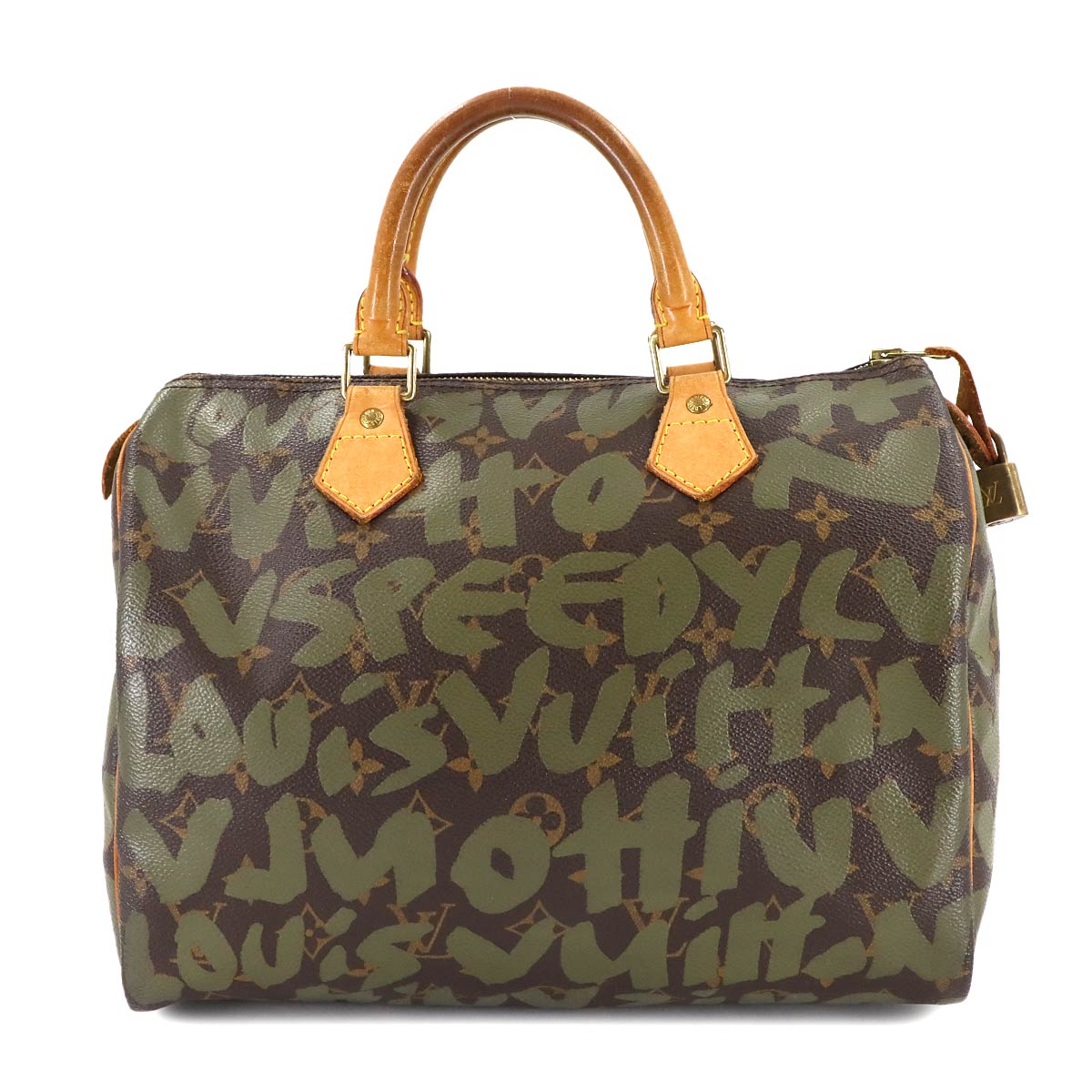 Monogram Graffiti Speedy 30 Hand Bag Khaki M92194 Purse