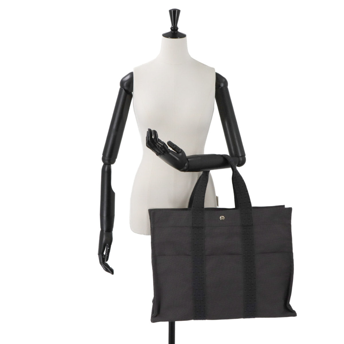 Herline Tote GM Bag Canvas Gray Purse