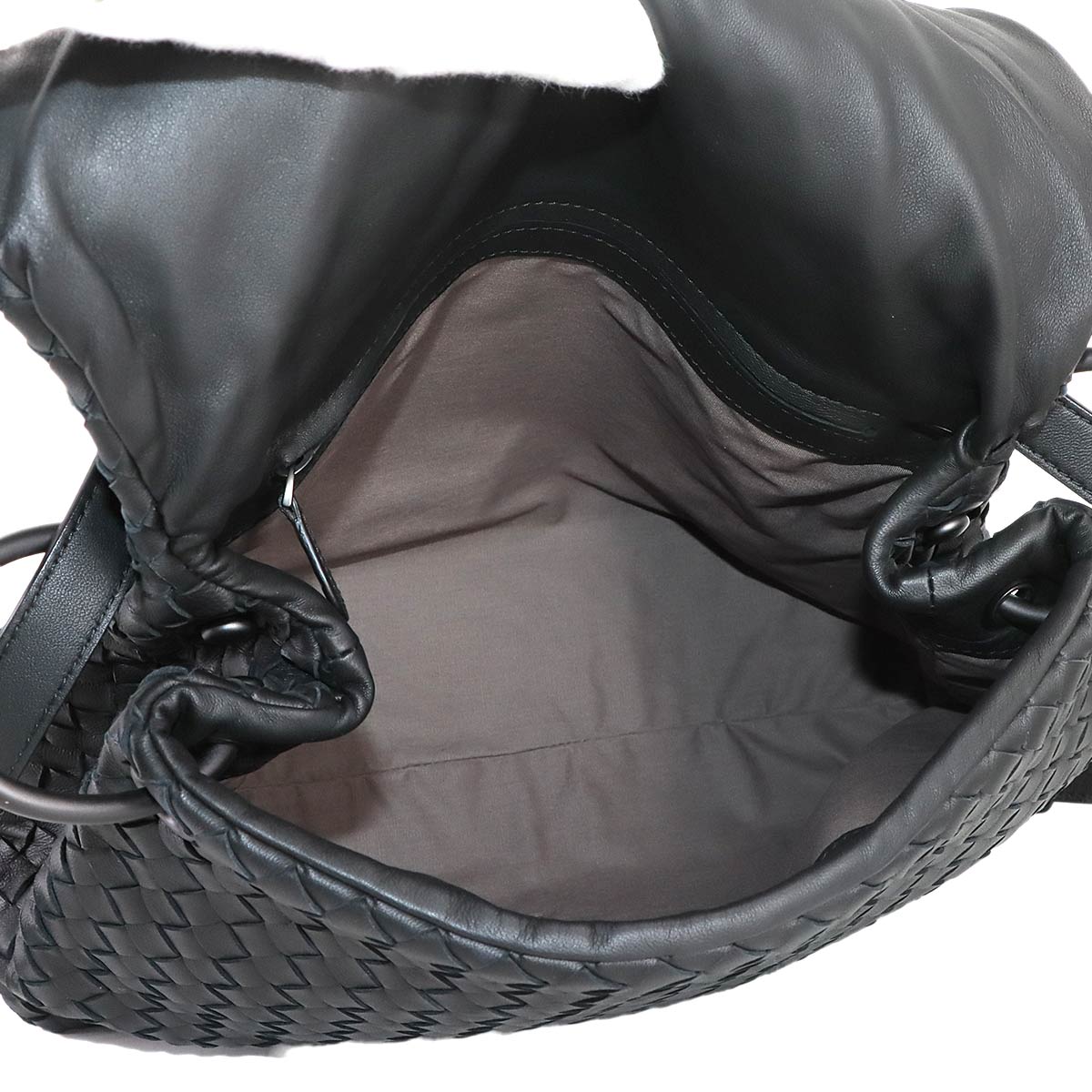 Intrecciato Shoulder Bag Leather Black 522874 Purse