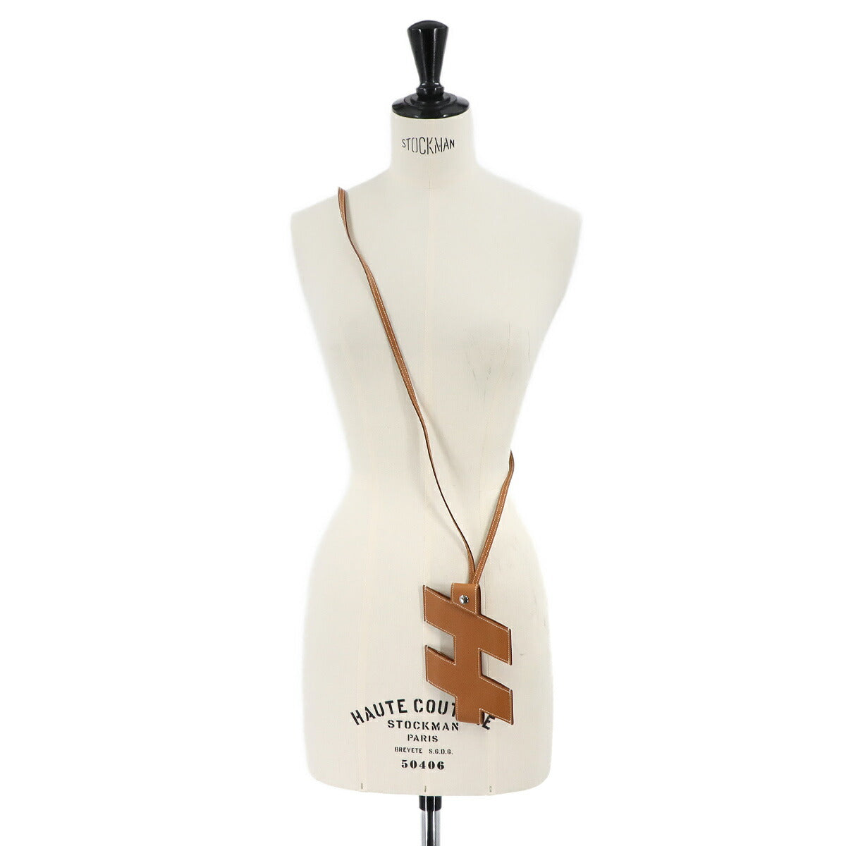 H Tag Phone Holder Phone Case Epsom Gold Brown 90307584