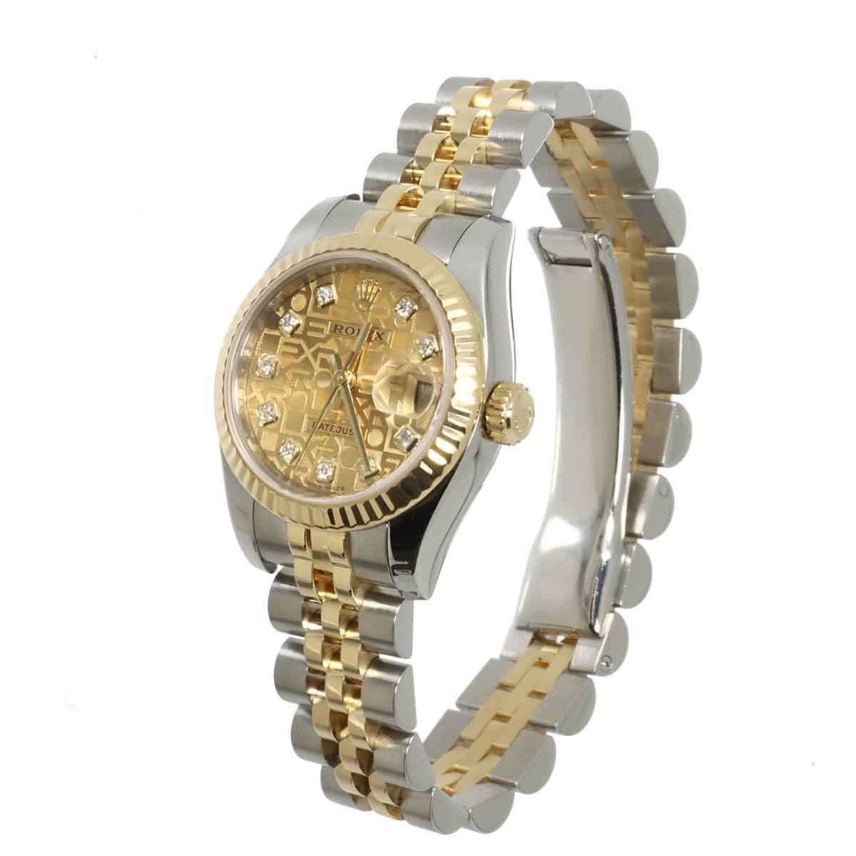 Datejust 179173G Serial V 750 YG 10P Diamond Gold Dial Ladies