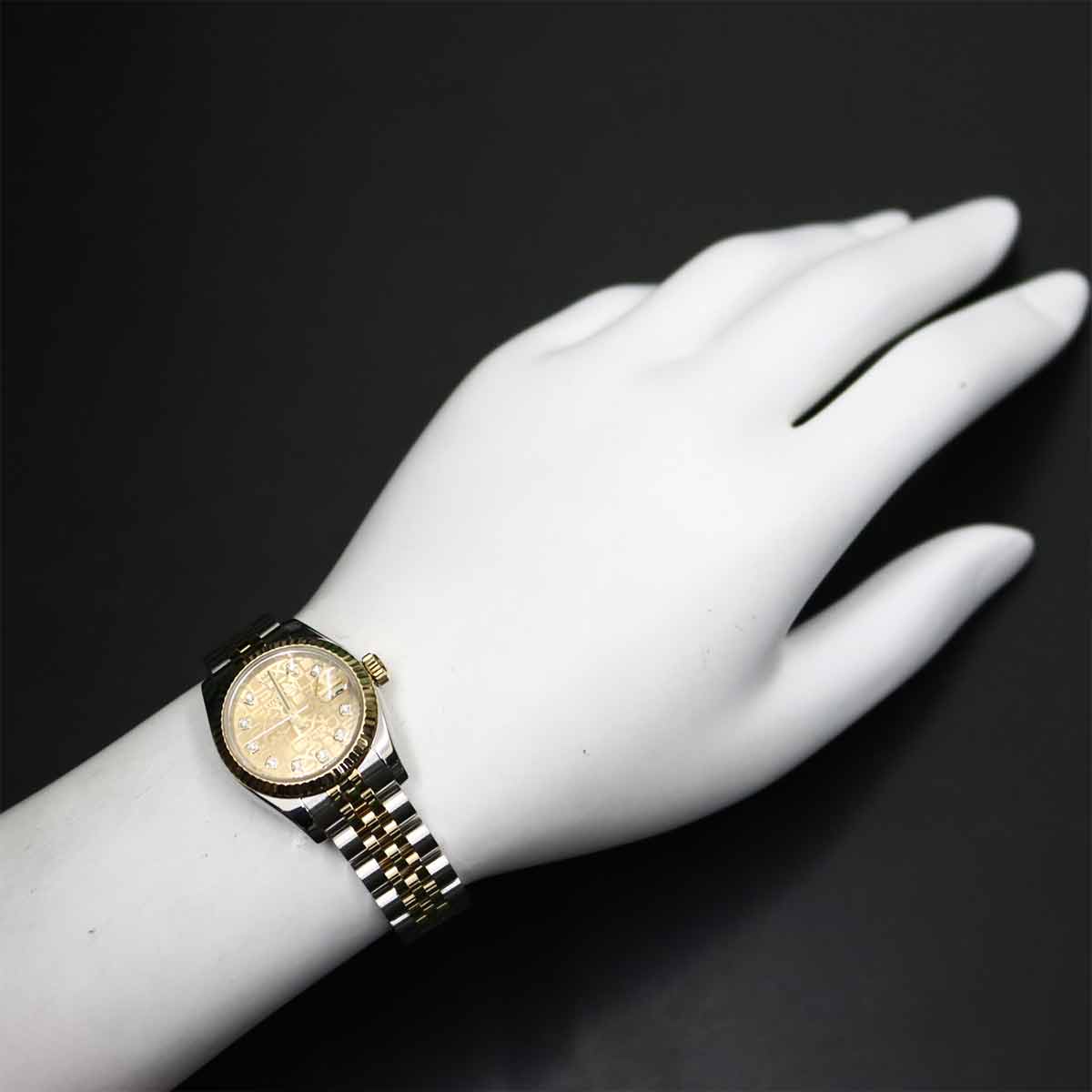 Datejust 179173G Serial V 750 YG 10P Diamond Gold Dial Ladies
