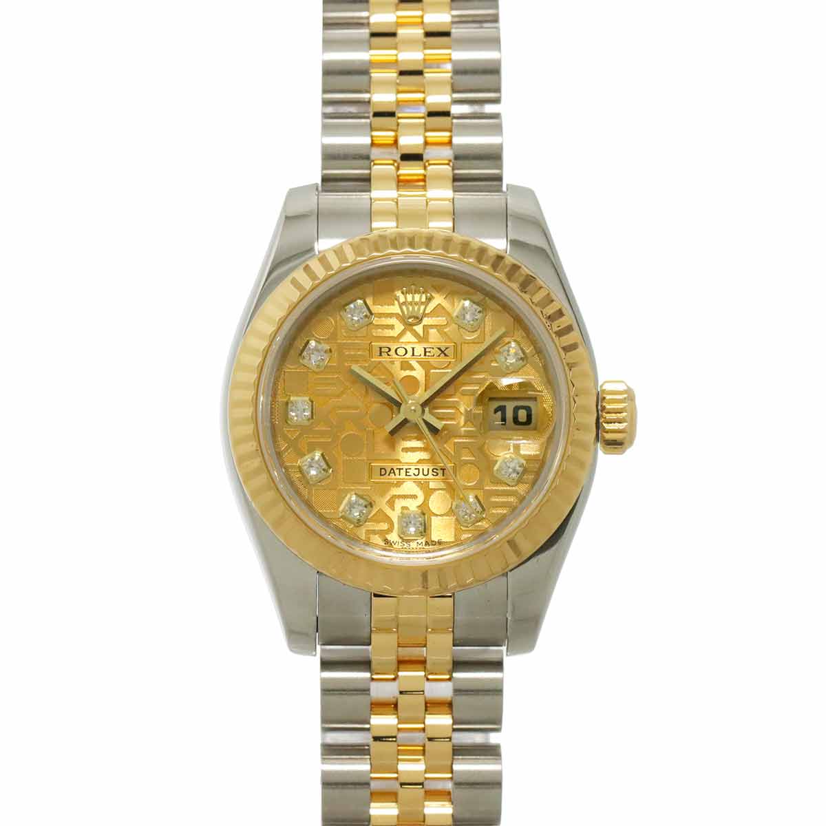 Datejust 179173G Serial V 750 YG 10P Diamond Gold Dial Ladies