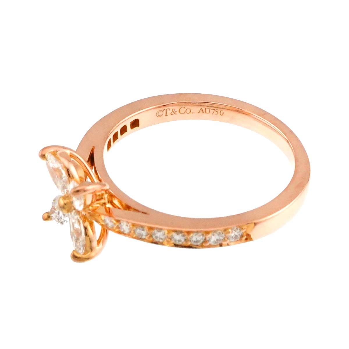 Victoria Diamond Ring 18K PG 750 Size4.75-5(US)