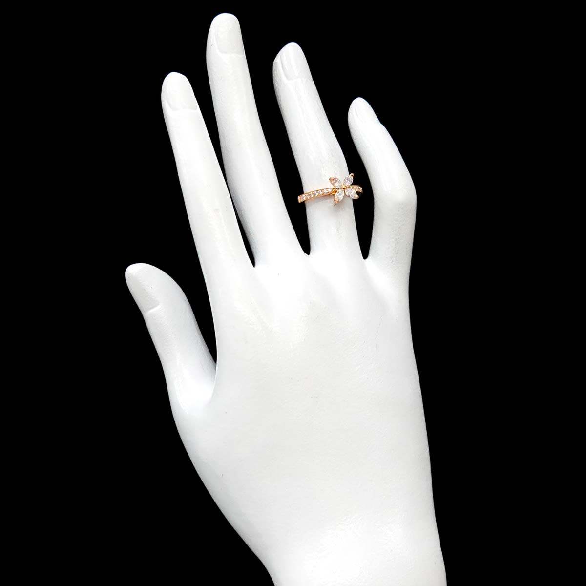 Victoria Diamond Ring 18K PG 750 Size4.75-5(US)