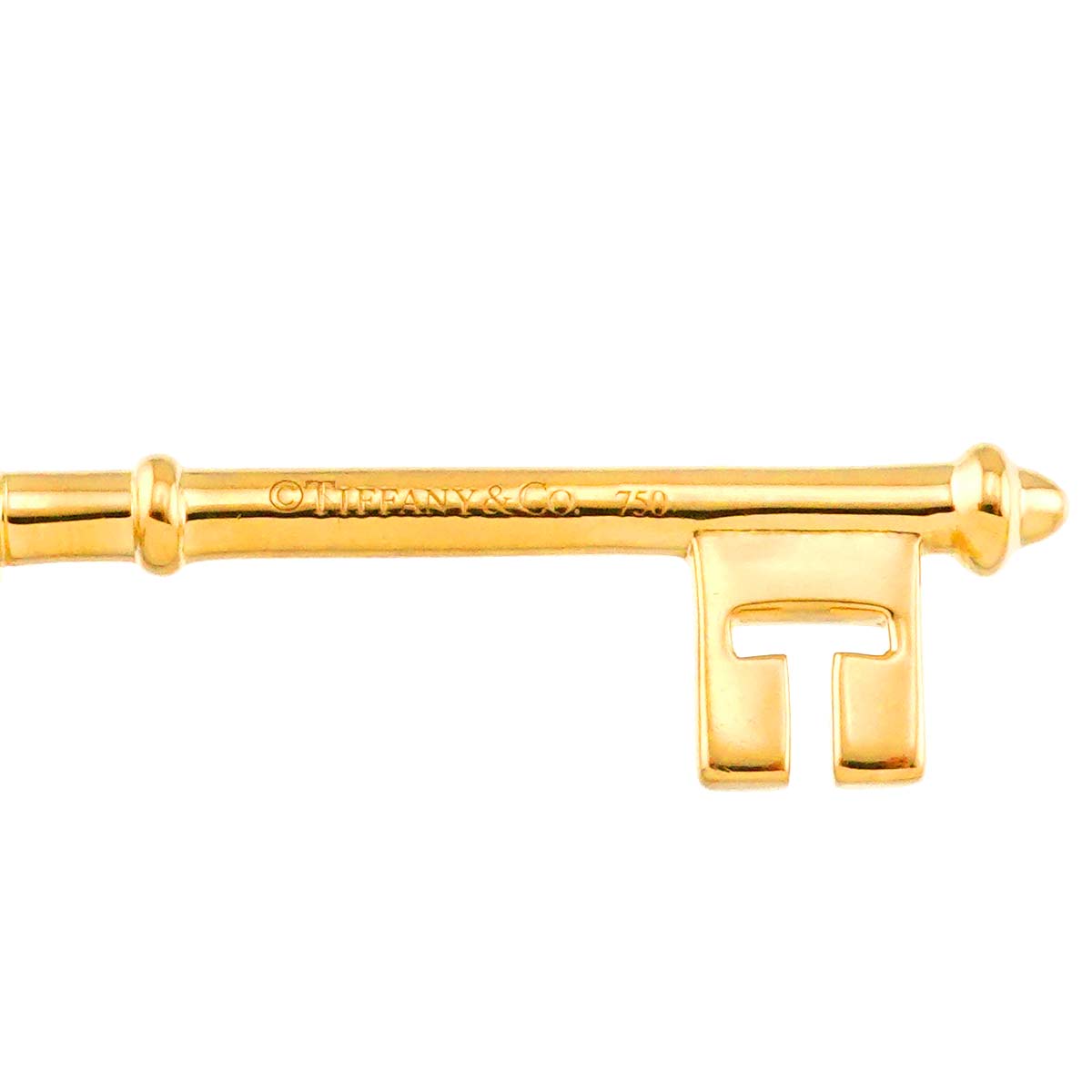 Clover Key Diamond Pendant Top 18K Yellow Gold 750