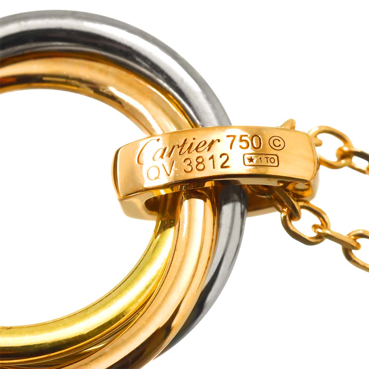 Trinity Diamond Necklace 18K YG WG PG 750