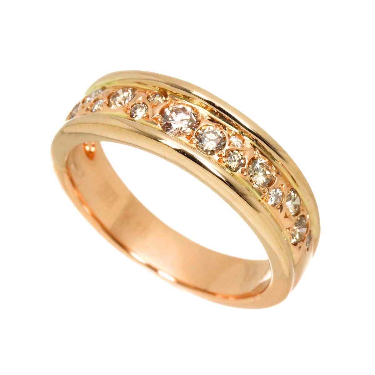 Diamond 0.50ct Ring 18K Pink Gold size7.25(US)