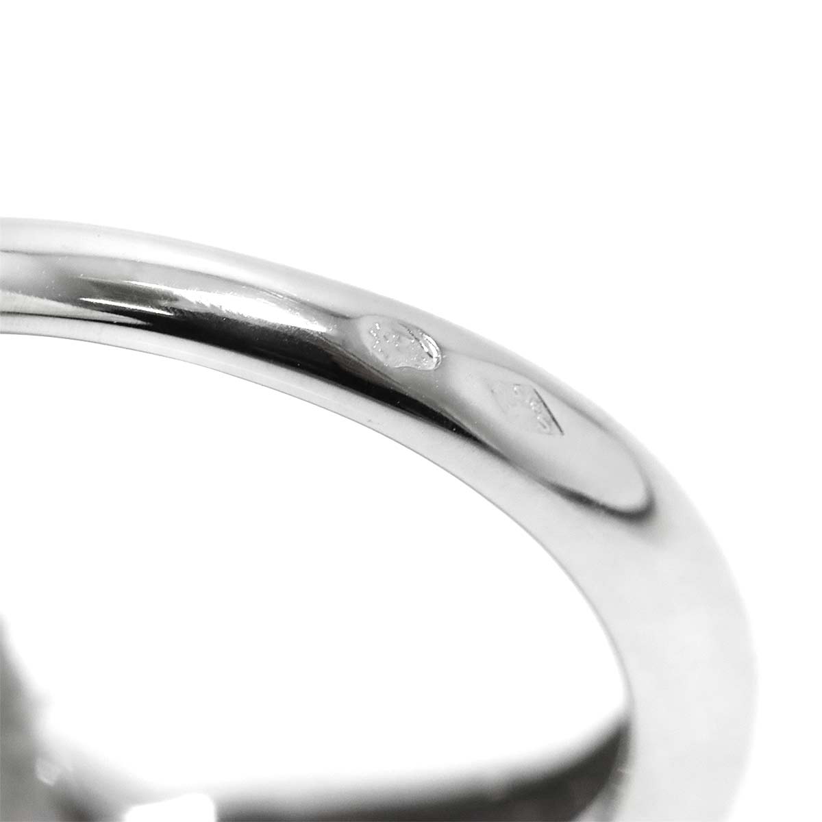 Diamond Ring 18K White Gold 750 size56 7.5(US)