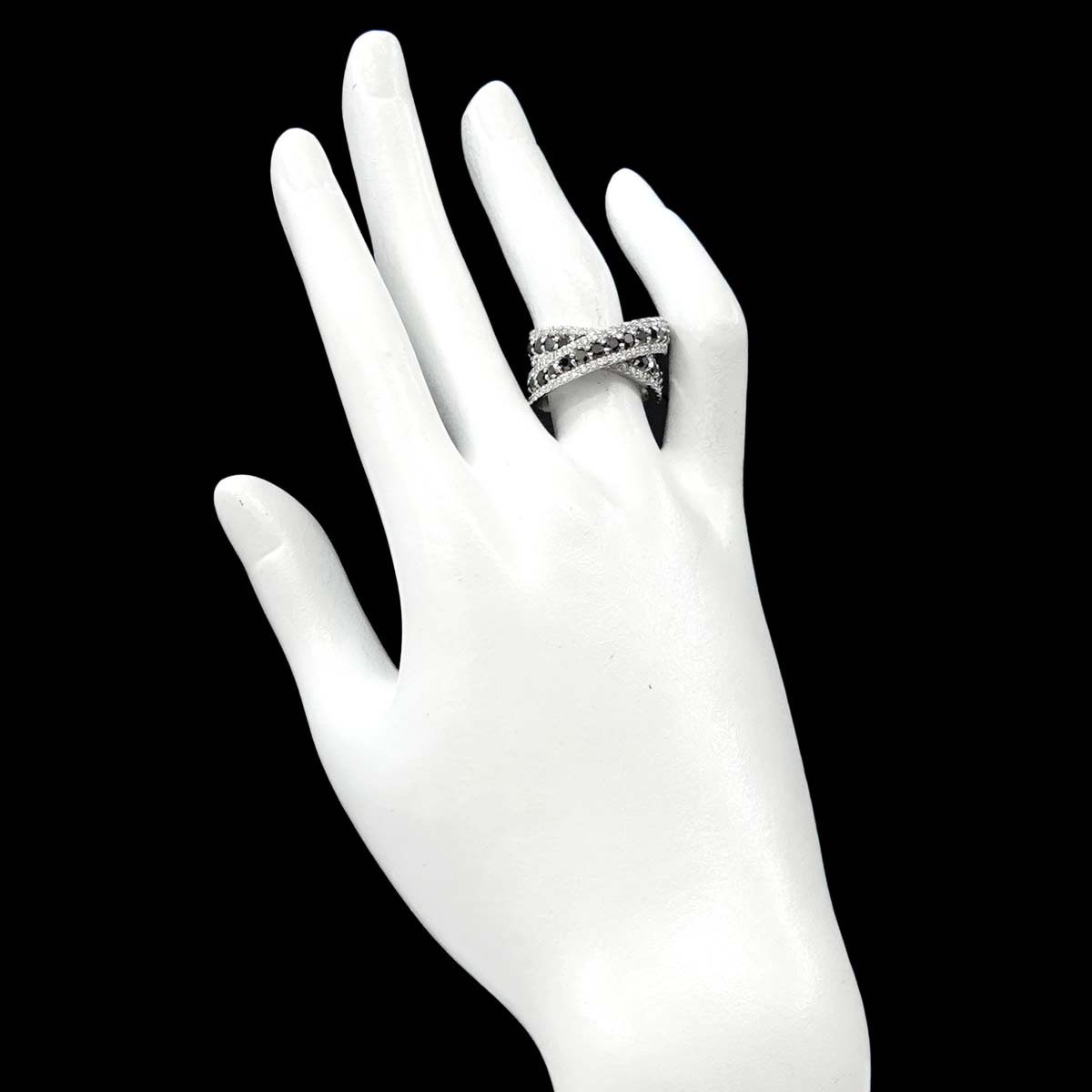 Diamond 1.93/1.01ct Ring 18K WG 750 Size6(US)