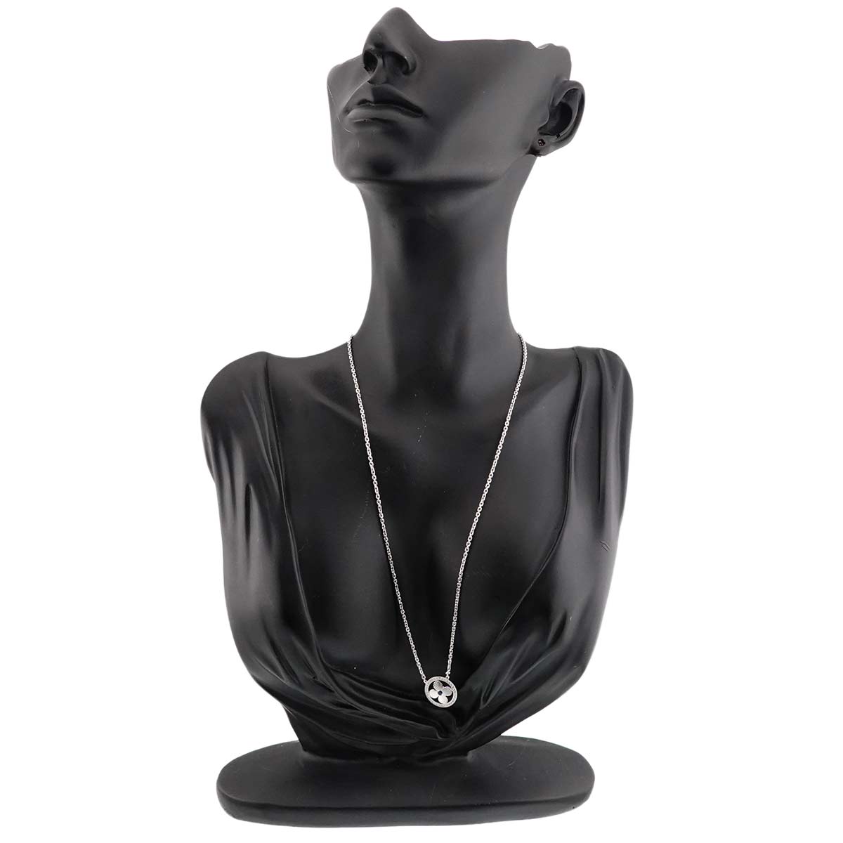 Pendentif Sapphire Diamond Necklace 18K WG 750