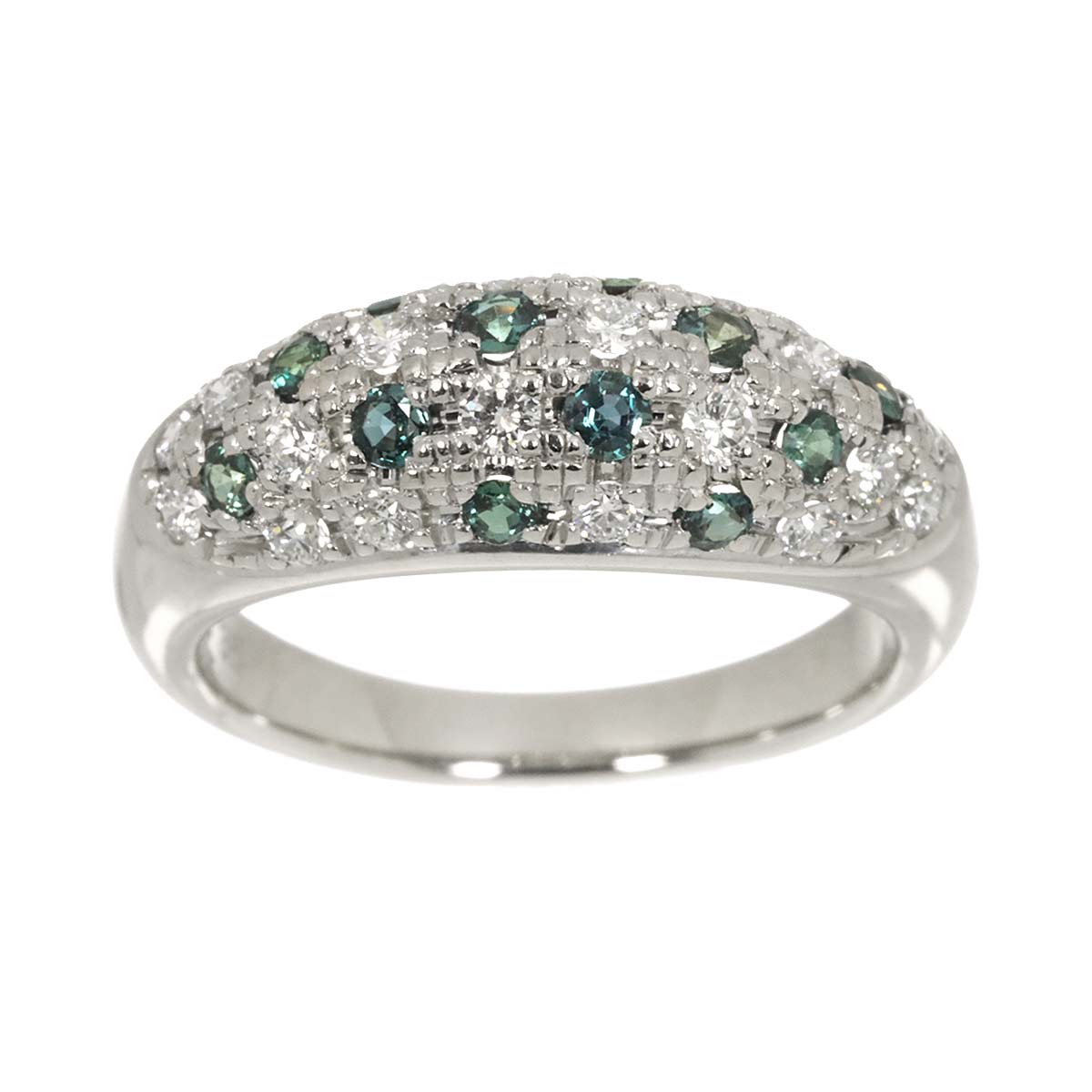 Diamond 0.41ct Alexandrite 0.35ct Ring Platinum size6(US)