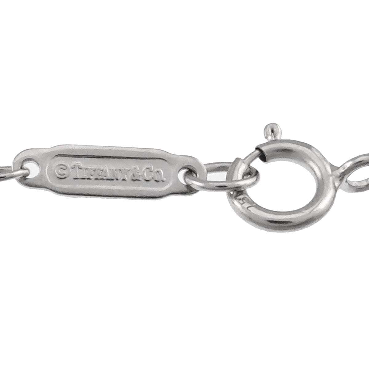 Metro Oval Diamond Necklace 18K White Gold 750