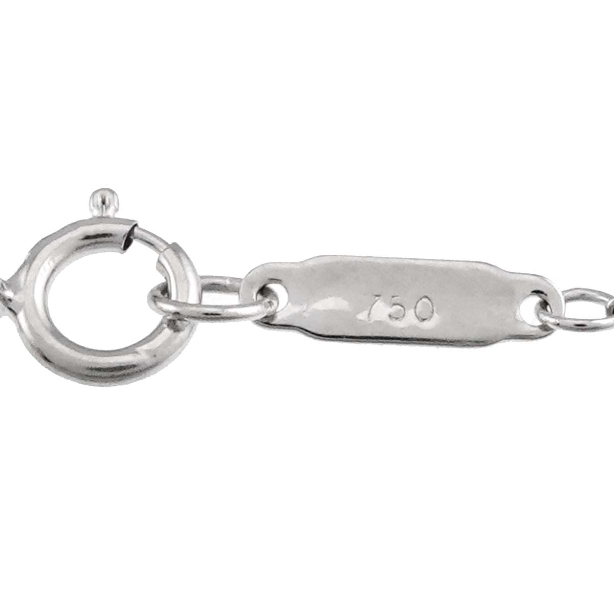 Metro Oval Diamond Necklace 18K White Gold 750