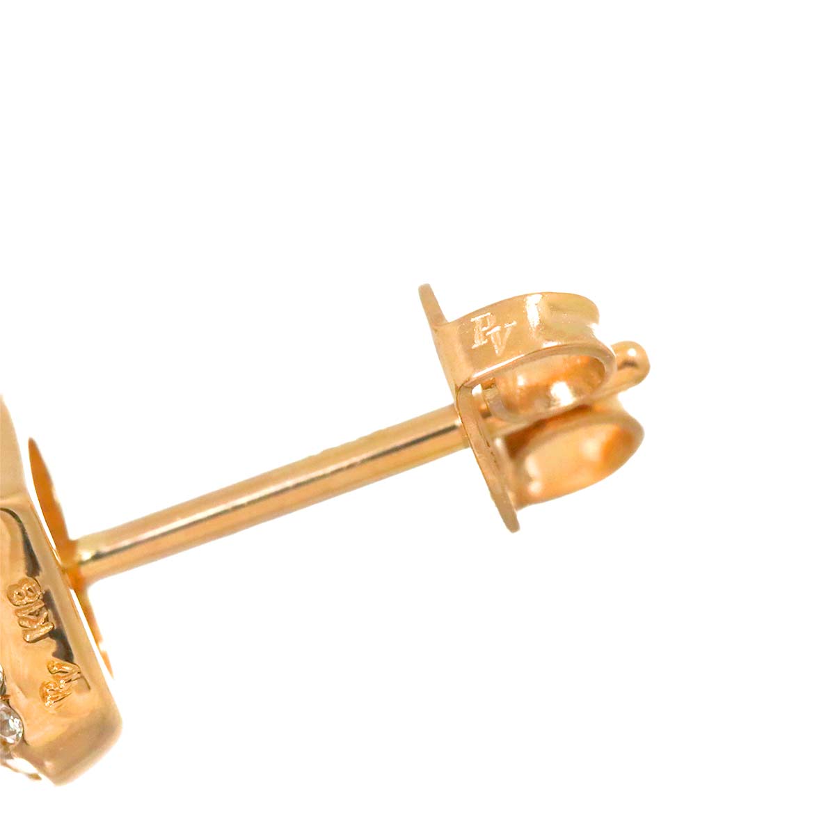 Diamond 0.12ct/0.12ct Earrings Pierced 18K PG