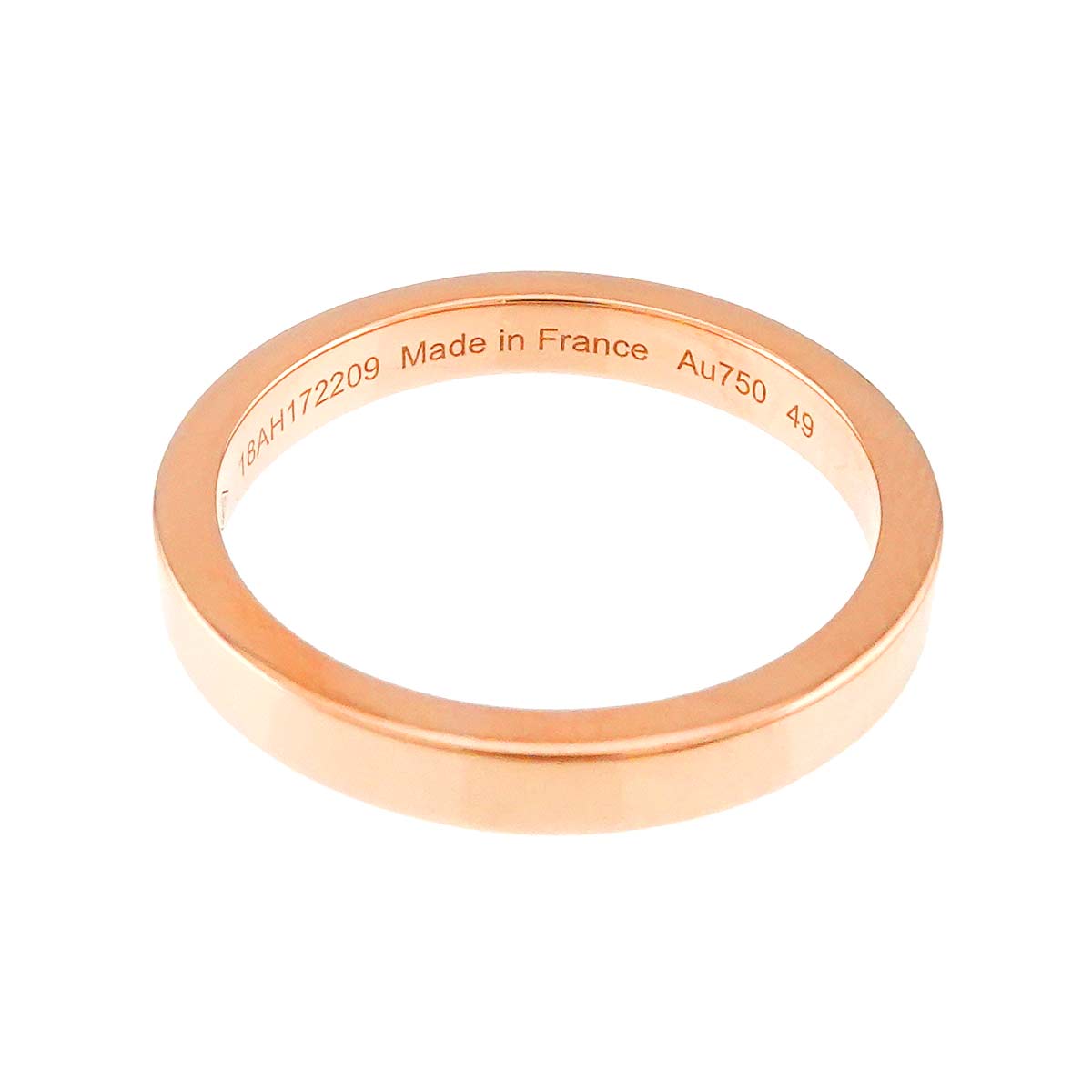 Band Ring 18K PG 750 Pink Gold Size49 4.75-5(US)