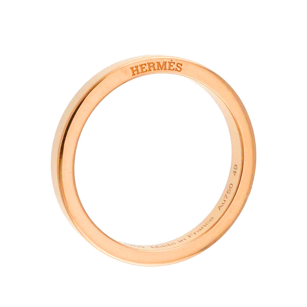 Band Ring 18K PG 750 Pink Gold Size49 4.75-5(US)