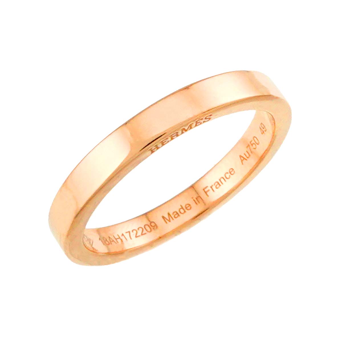 Band Ring 18K PG 750 Pink Gold Size49 4.75-5(US)