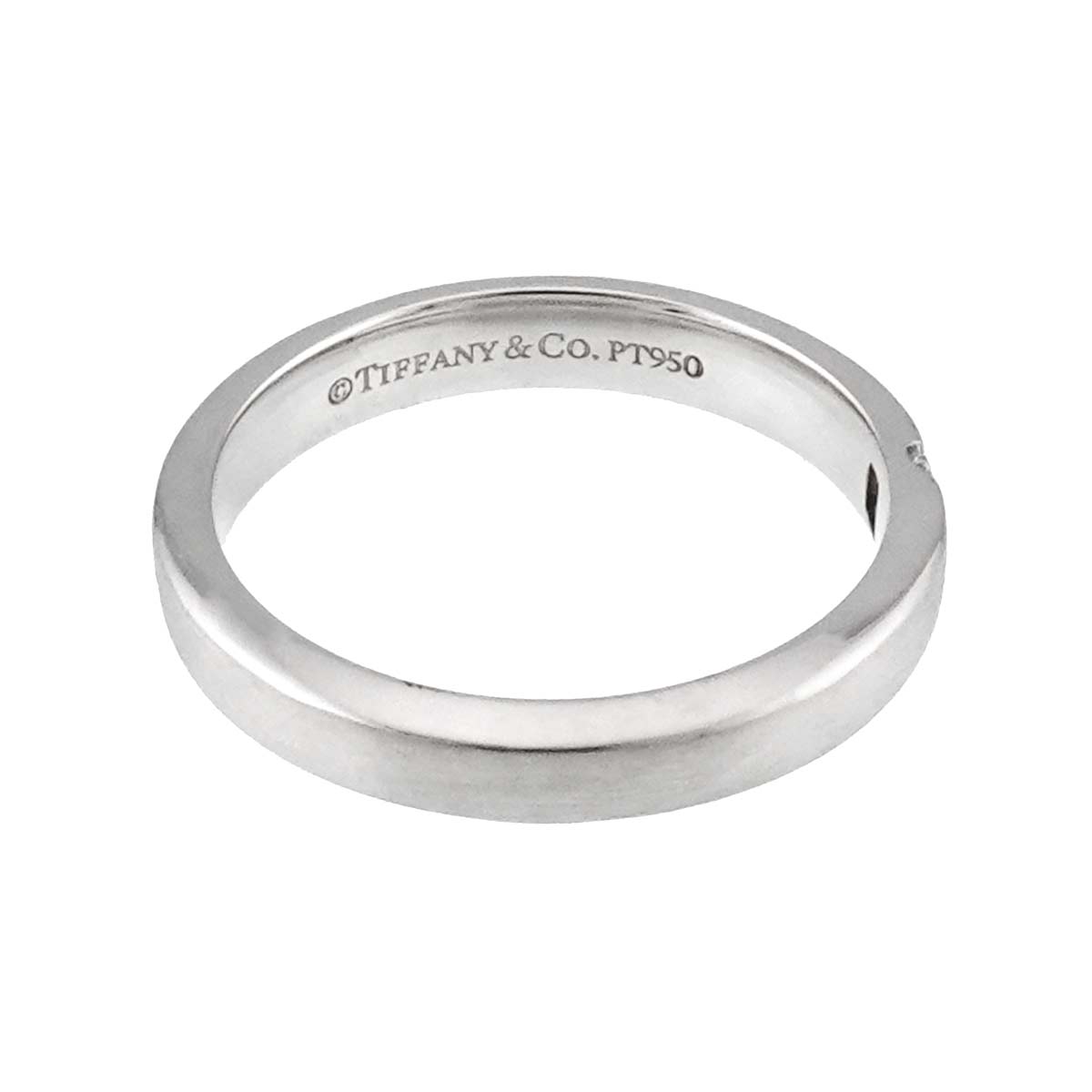 Satin Finish Band Ring Diamond 1P Platinum Size4.5(US)