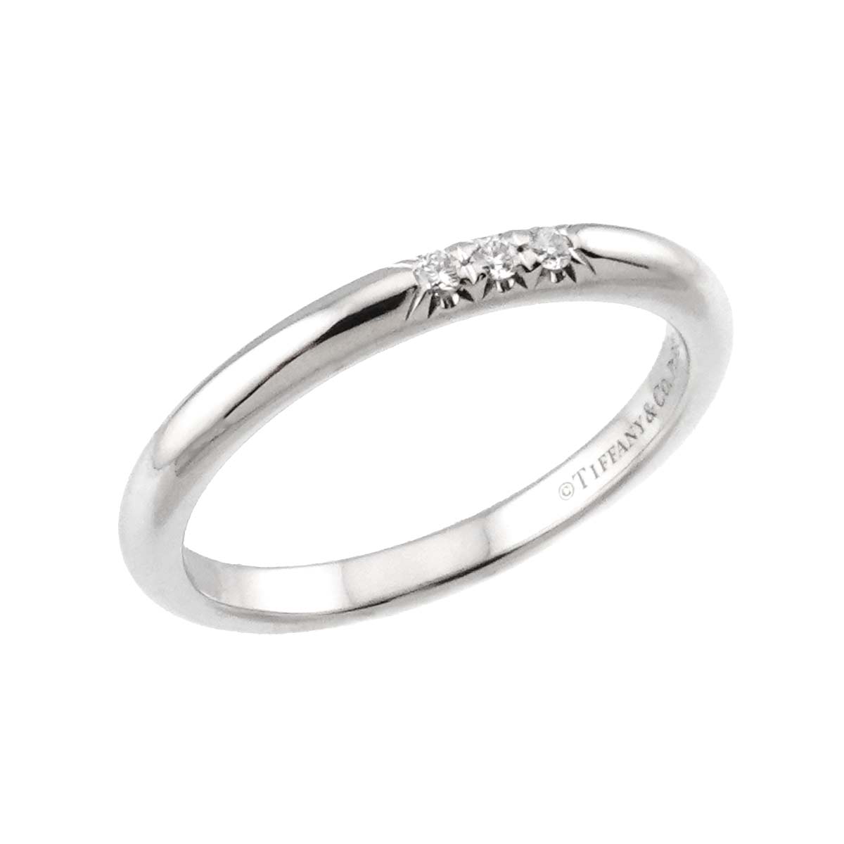 Forever Band Diamond Ring Platinum size4.5(US)