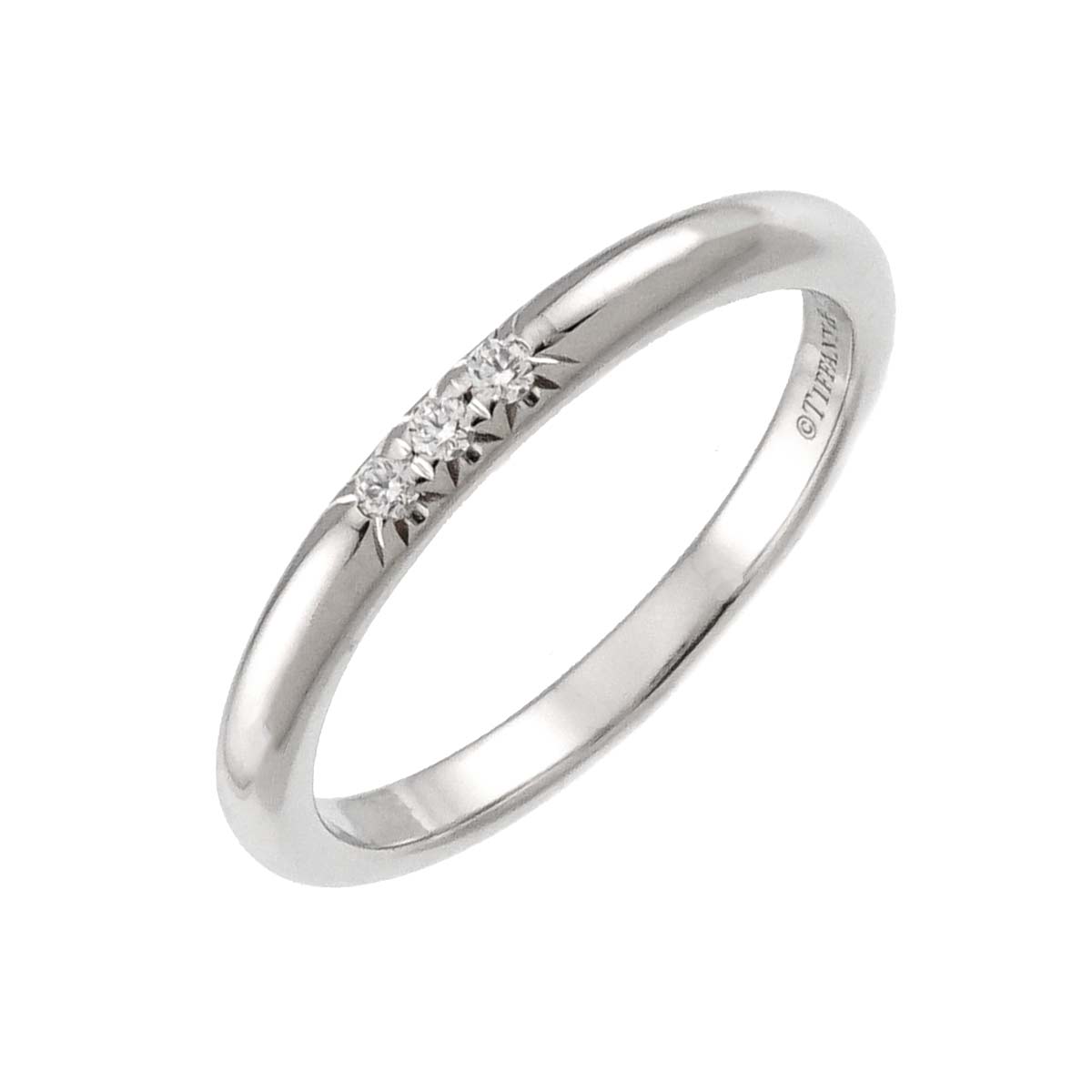Forever Band Diamond Ring Platinum size4.5(US)