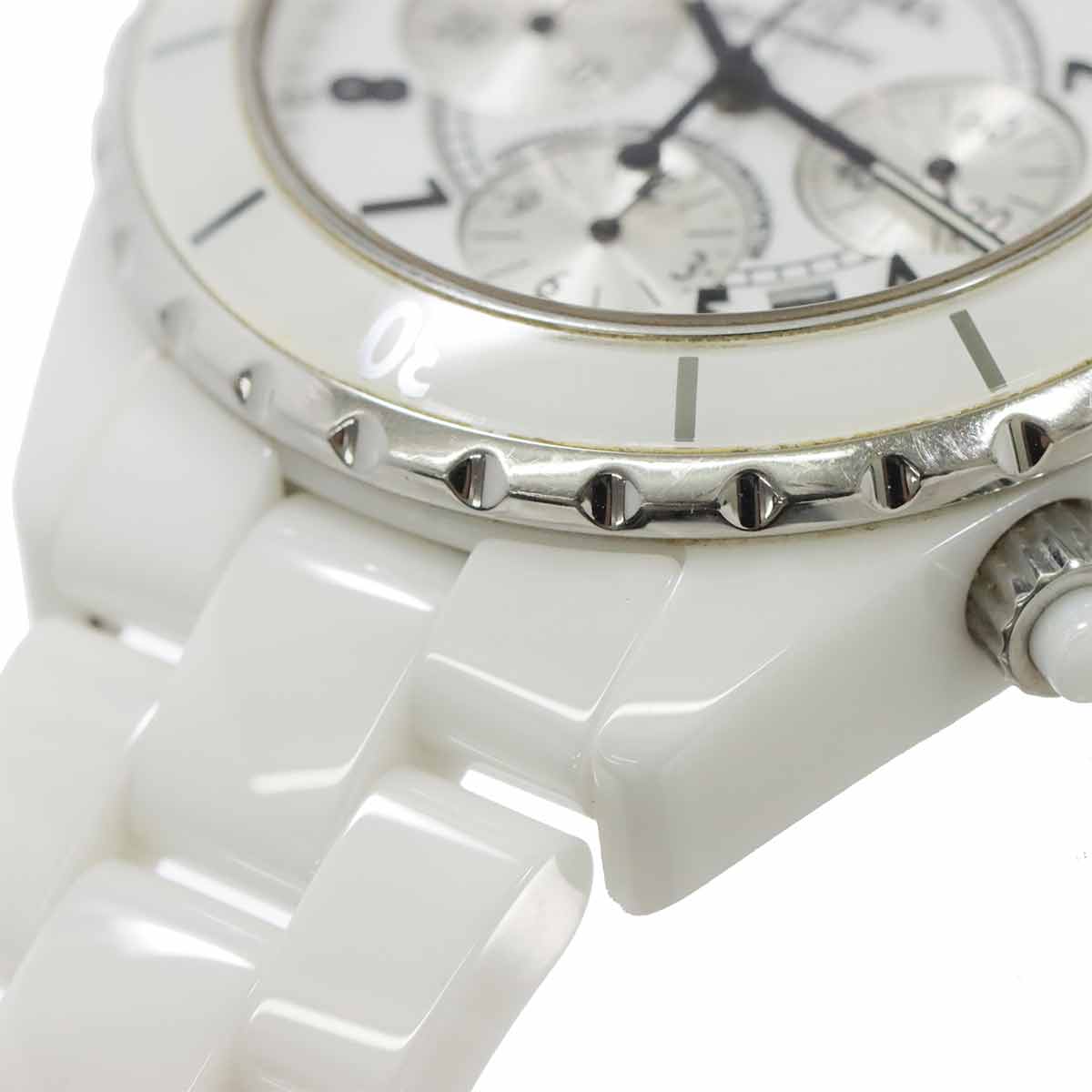 J12 41mm H1007 Chronograph Automatic White Dial Mens Watch