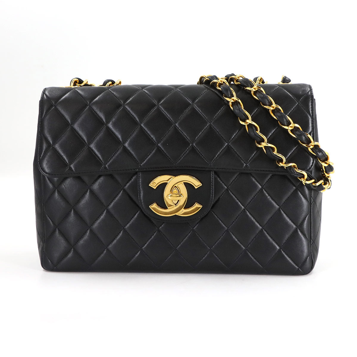 Matelasse 30 Chain Shoulder Bag Leather Black A04412