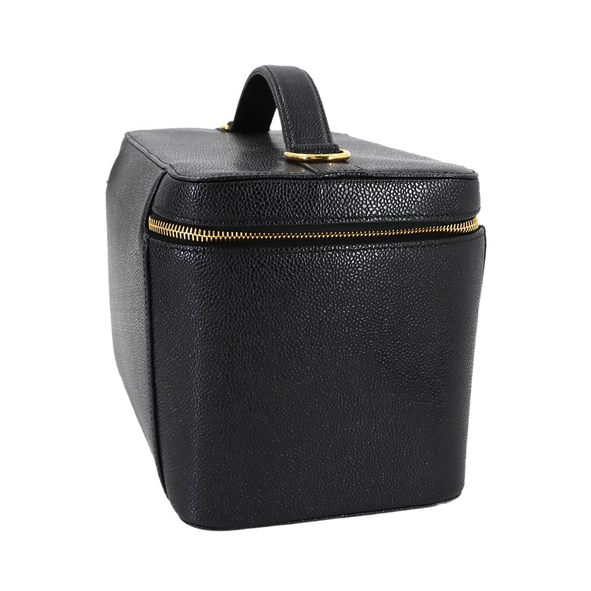 Vanity 2way Hand Bag Leather Black Purse