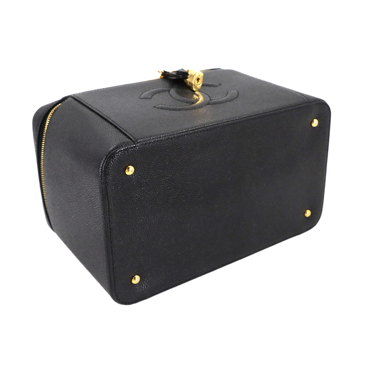 Vanity 2way Hand Bag Leather Black Purse