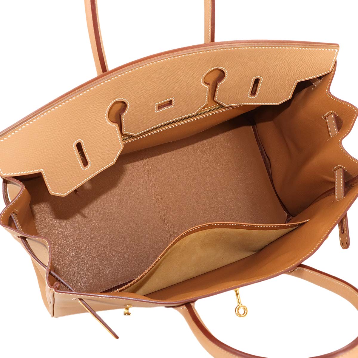 Birkin 35 Couchevel Epsom Natural Hand Bag Brown Purse