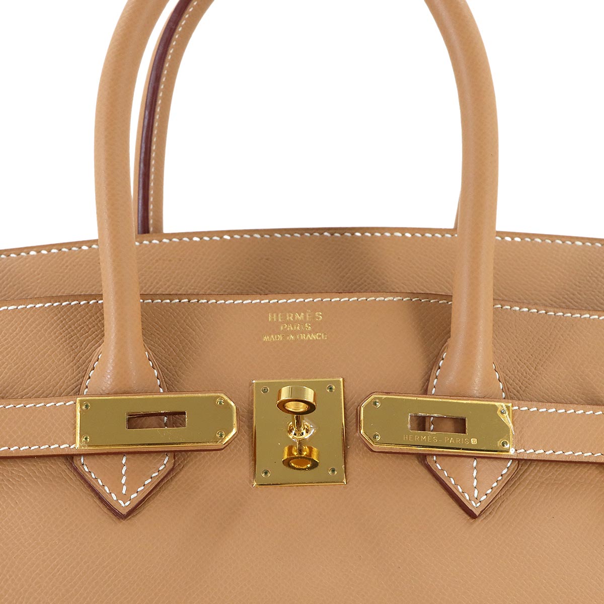 Birkin 35 Couchevel Epsom Natural Hand Bag Brown Purse