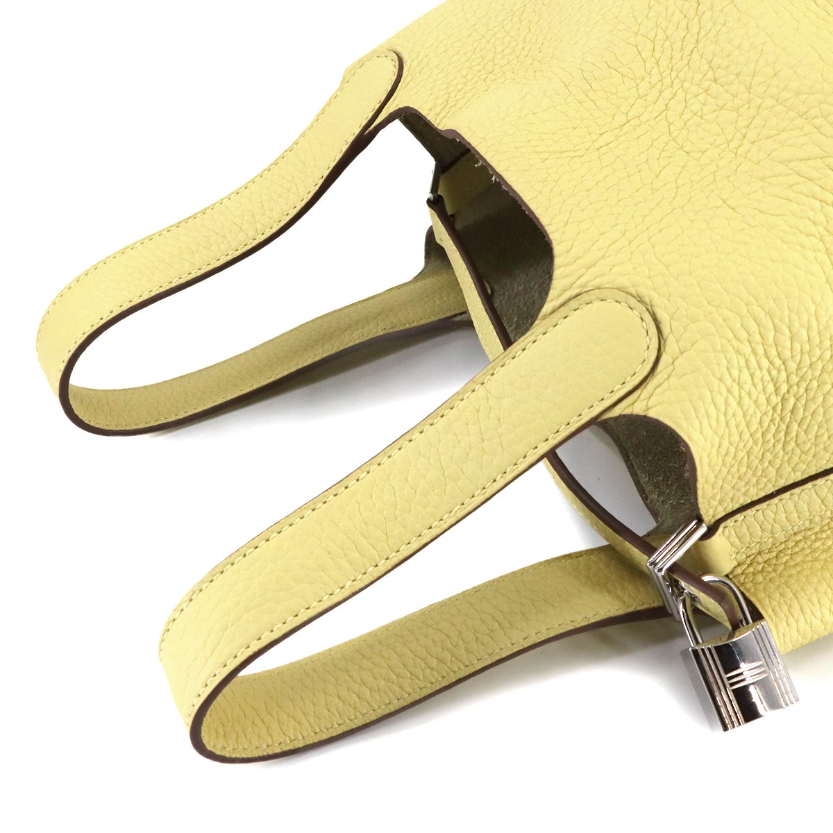 Picotin Lock PM Hand Bag Taurillon Clemence Jaune Poussin