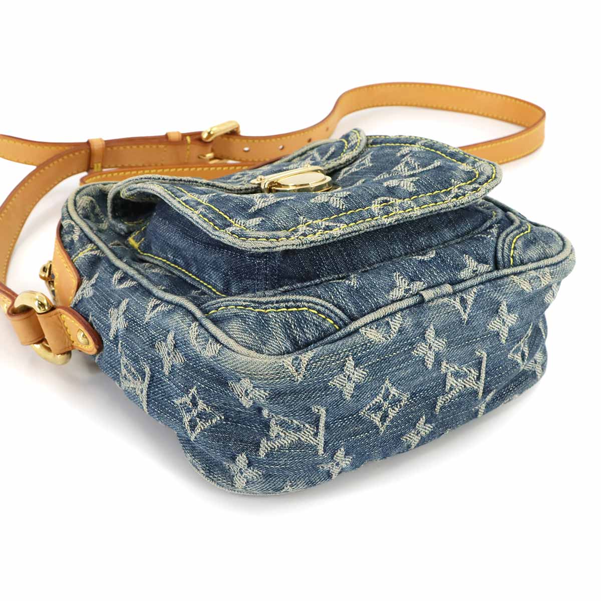Monogram Denim Camera Bag Shoulder Bag Blue M95348 Purse