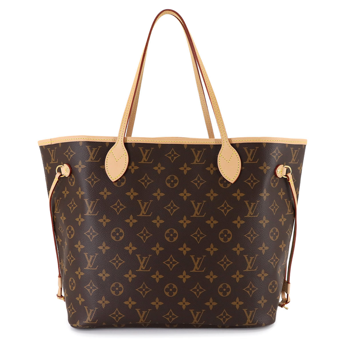 Monogram Neverfull MM Tote Bag Brown Cerise M46987