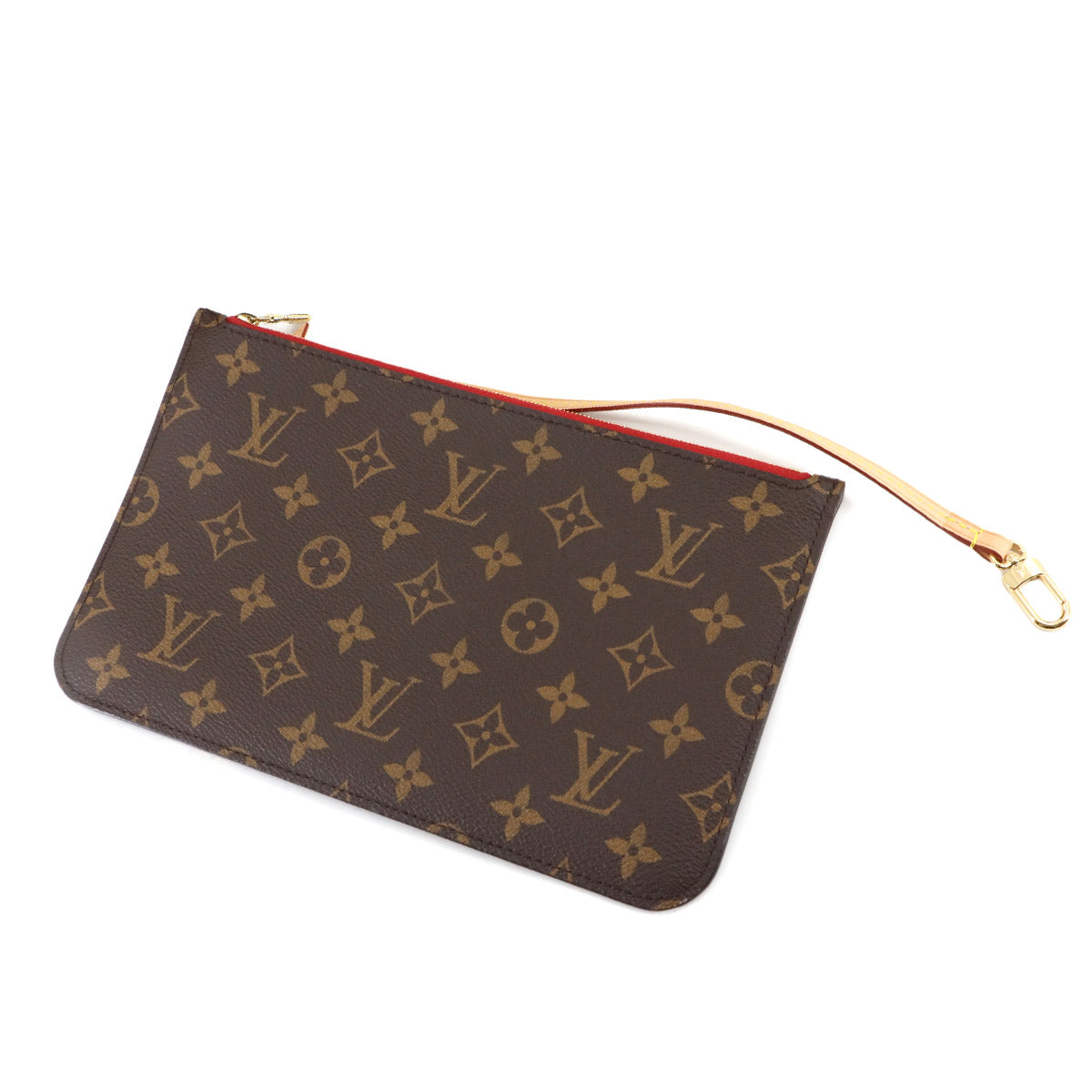 Monogram Neverfull MM Tote Bag Brown Cerise M46987