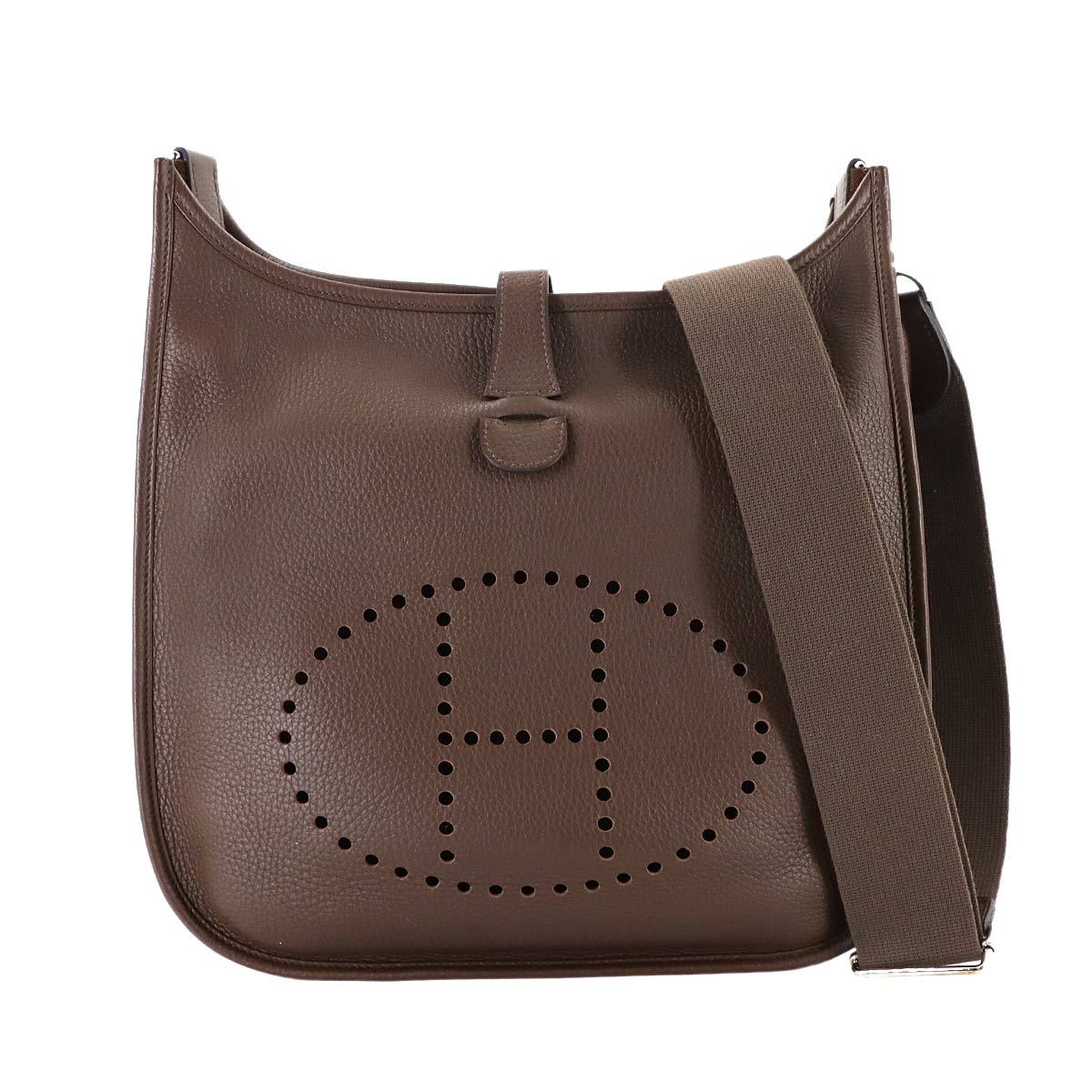 Everlyne 3 PM Shoulder Bag Taurillon Clemence Chocolat