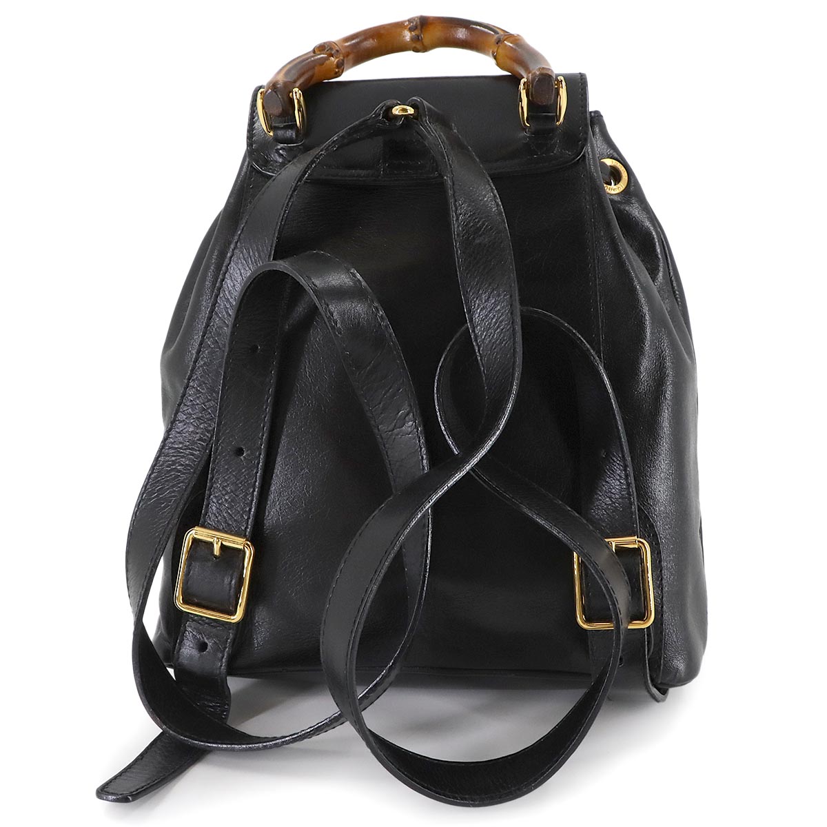 Bamboo Backpack Leather Black 003 2058 0030 Purse