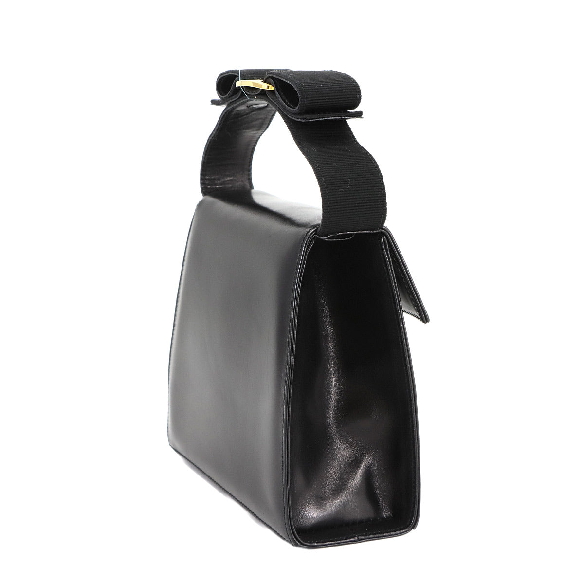 Vara 2way Hand Shoulder Bag Leather Black Purse