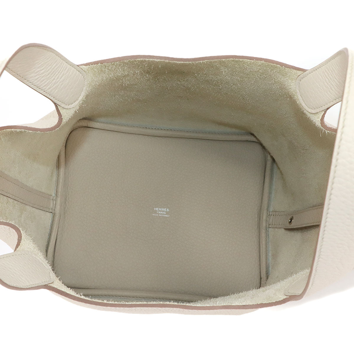 Picotin Lock MM Hand Bag Taurillon Clemence Beton Purse