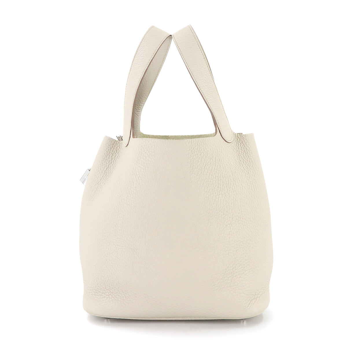 Picotin Lock MM Hand Bag Taurillon Clemence Beton Purse