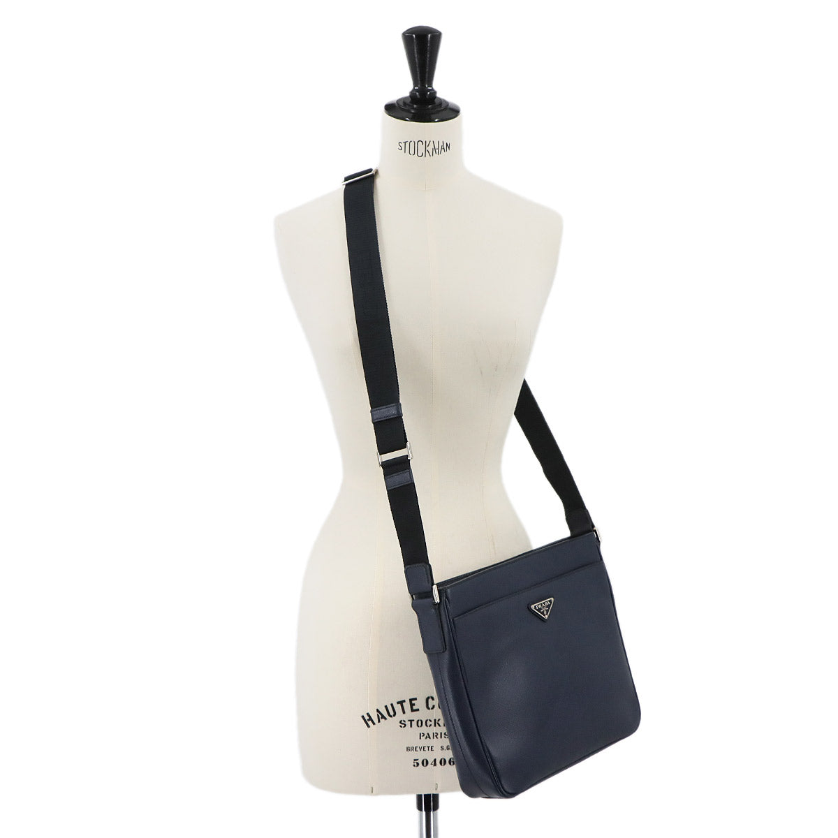 Shoulder Bag Saffiano Leather Navy VA1086 Purse