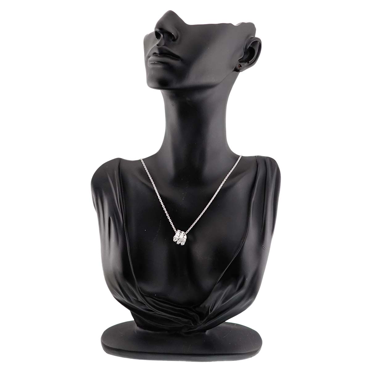 Serpenti Viper Diamond Necklace 18K White Gold 750