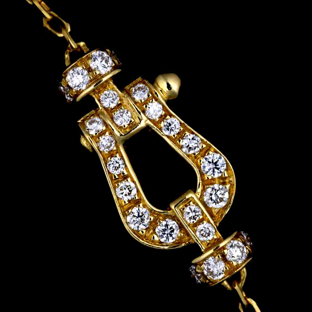 Force 10 Full Diamond Bracelet SM 18K Yellow Gold 750