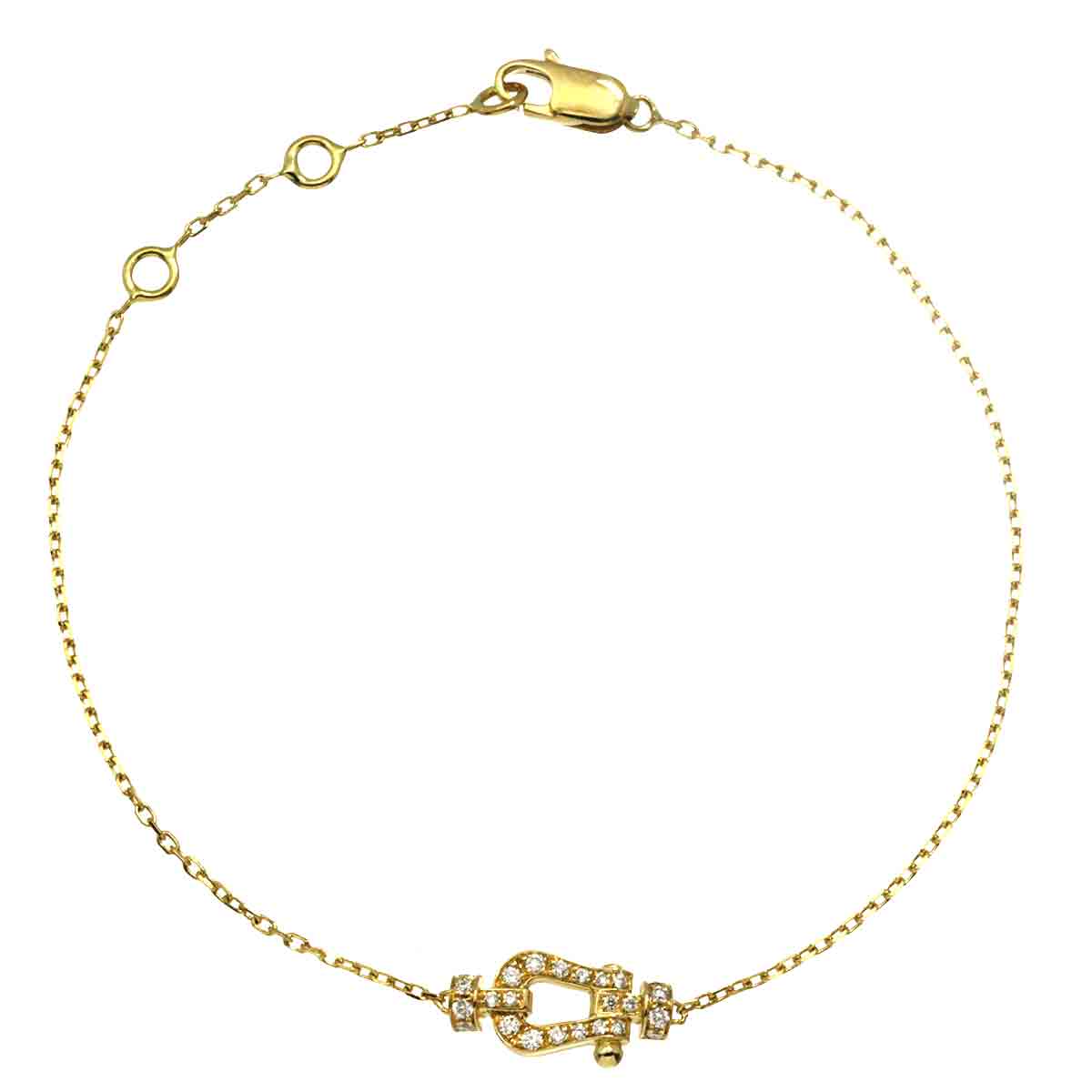 Force 10 Full Diamond Bracelet SM 18K Yellow Gold 750