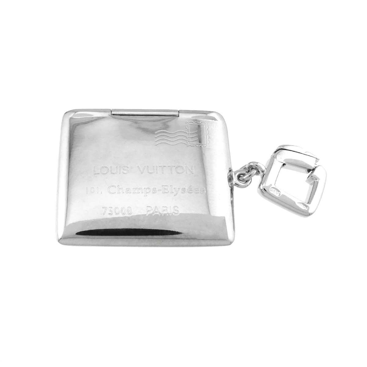 Letter motif Charm Pendant Top 18K WG 750