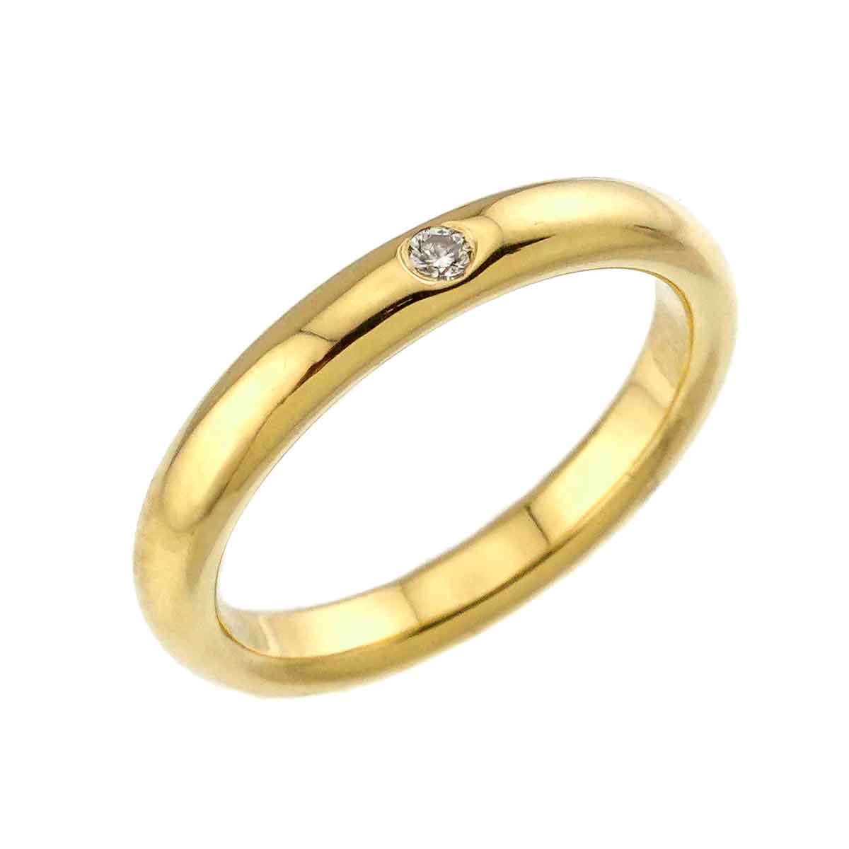 Stacking Diamond 1P Ring 18K Yellow Gold 750 Size4-4.5(US)