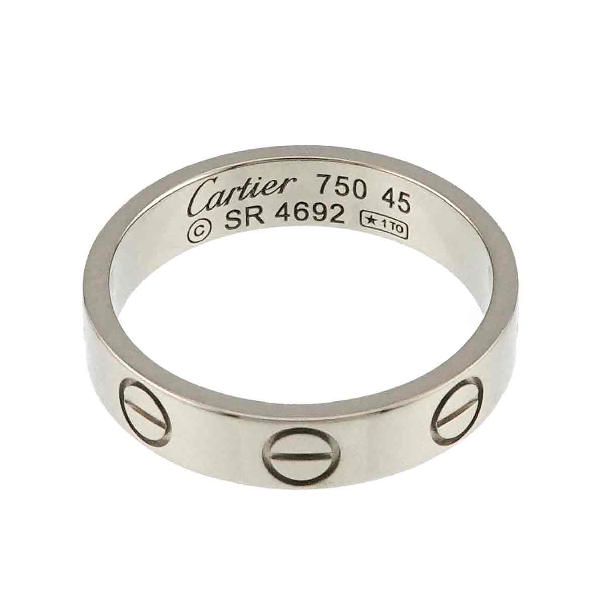 Mini Love Ring 18K White Gold 750 size45 3.25(US)