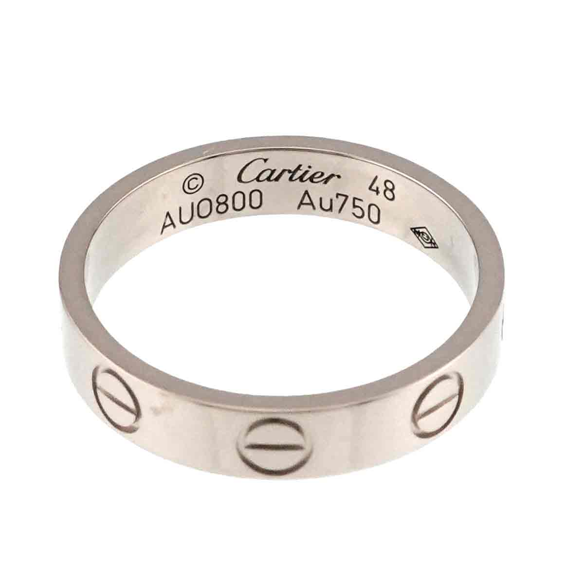 Mini Love Ring 18K White Gold 750 size48 4.5(US)